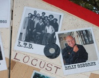 Mural detail showing photos of soul group L.T.D. and Billy Osborne on the Locust Street section of the music mural.